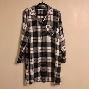 Old Navy Button Down Plaid Dress NWOT